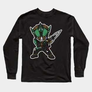 Kamen Rider Zeronos (Altair Form) Chibi Style Kawaii Long Sleeve T-Shirt